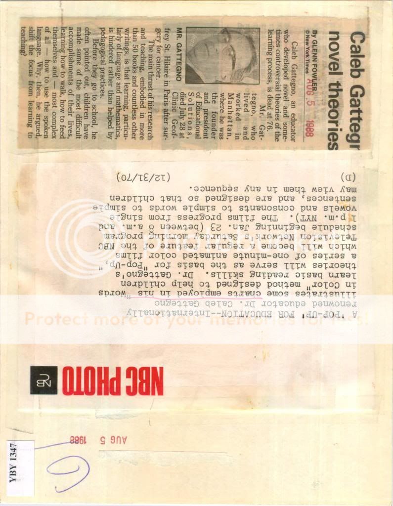 1970 Dr Caleb Gattegno Charts Words Color Method Teach Reading Press Photo