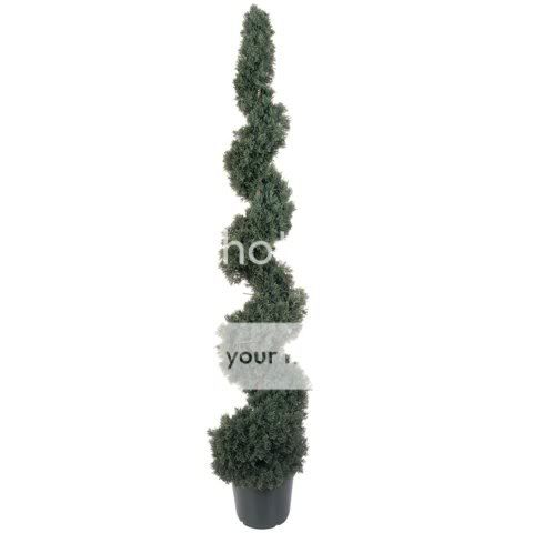 Decorative Natural Looking Artificial Faux Fake 3/' Cedar Spiral Silk Tree Plants